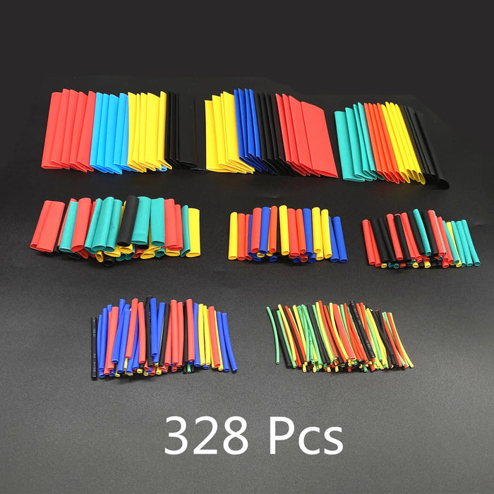 127-750pcs Heat-shrink Tubing Thermoresistant Tube Heat Shrink Wrapping Kit Electrical Connection Wire Cable Insulation Sleeving