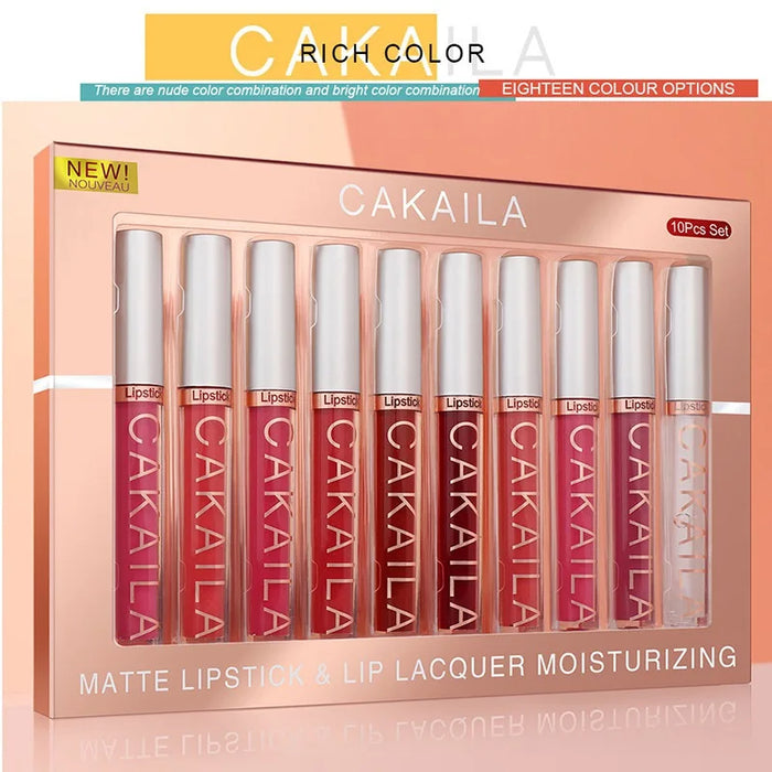 10Pcs/Set Matte Liquid Lipstick