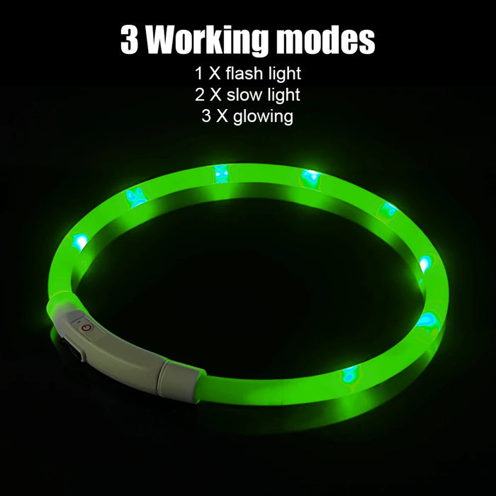 Glow In The Dark LED Dog Safety Collar