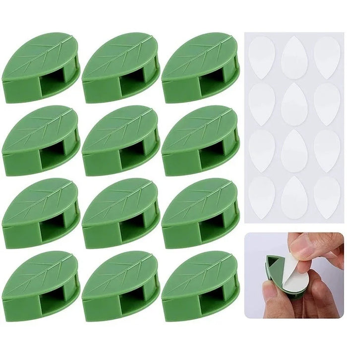 10 Pcs Leaf-shaped Plant Climber Self-adhesive Invisible Garden Hook Fixing Clip Supports Climbing Home Traces Accessories